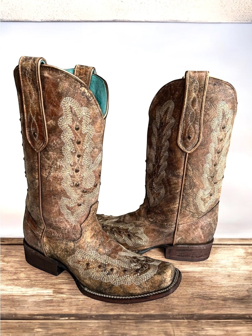 CORRAL Cowboy Boots Brown Leather Women’s